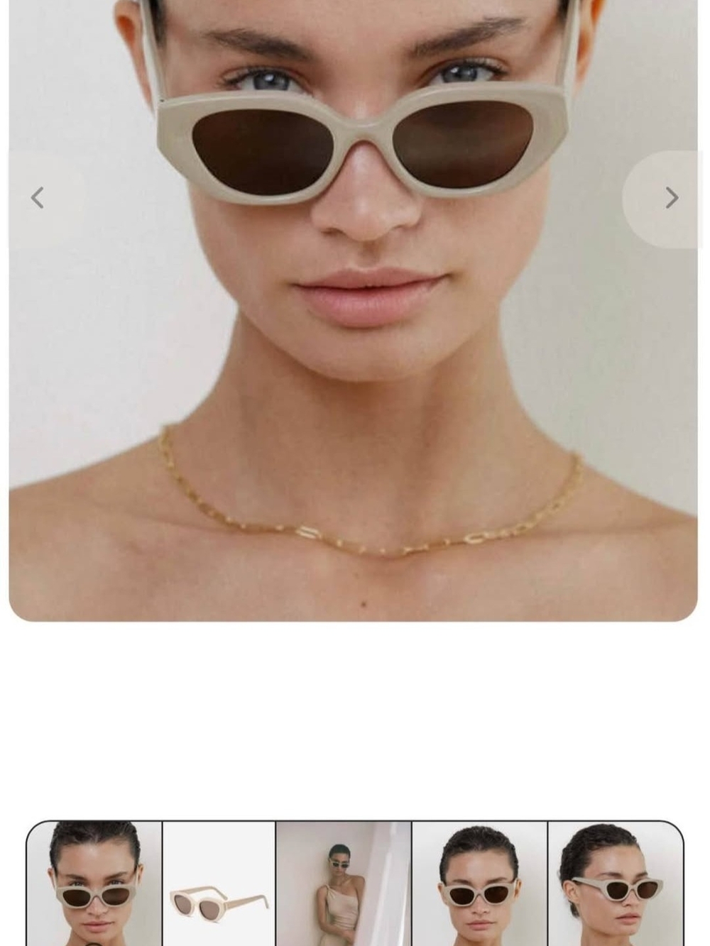 Women's Beige Cat-Eye Sunglasses — Velvet Canyon